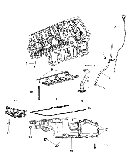 2010 Chrysler Sebring  Pan-Oil Diagram for 4892061AC