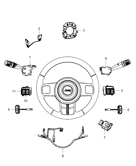 2012 Jeep Wrangler  Switch-EVIC Diagram for 56046403AA