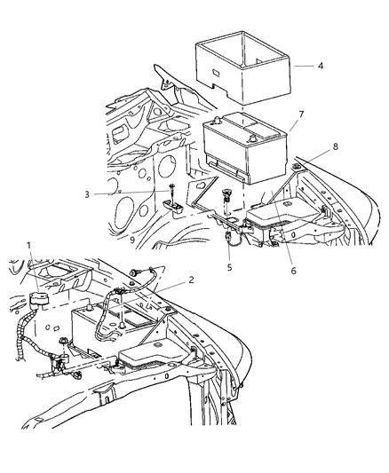 2005 Dodge Ram 3500  Battery To Ground Cable Diagram for 56051166AA