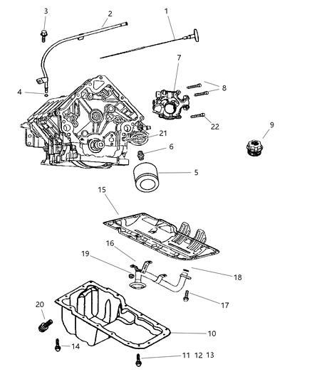 2006 Jeep Grand Cherokee  Tube-Engine Oil Indicator Diagram for 5037683AA