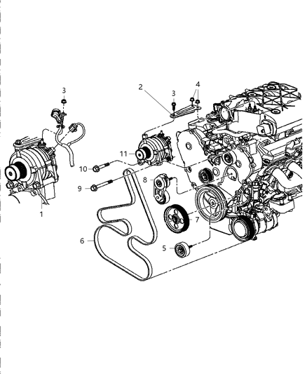 2006 Chrysler Pacifica  Belt-Accessory Drive Diagram for 4593668AA