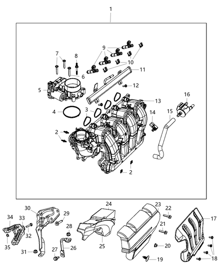 2018 Jeep Renegade  Bolt-HEXAGON FLANGE Head Diagram for 6510304AA