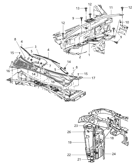 2007 Dodge Durango  WSHR Pump-Windshield Washer Diagram for 5179153AB