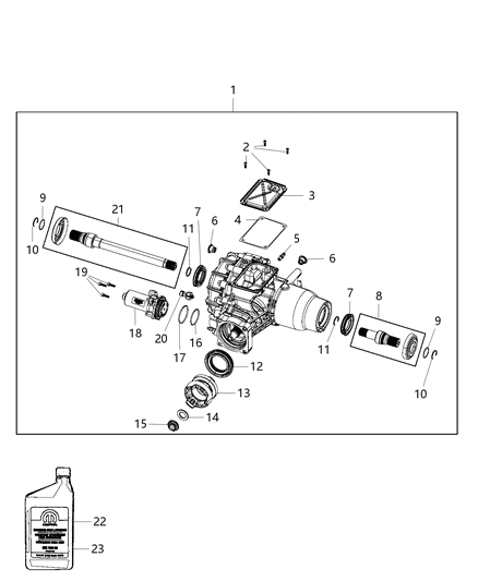 2017 Jeep Cherokee  Shaft-Output Diagram for 68227787AD