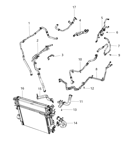 2018 Jeep Wrangler  Hose-Supply Tube Diagram for 68298443AB