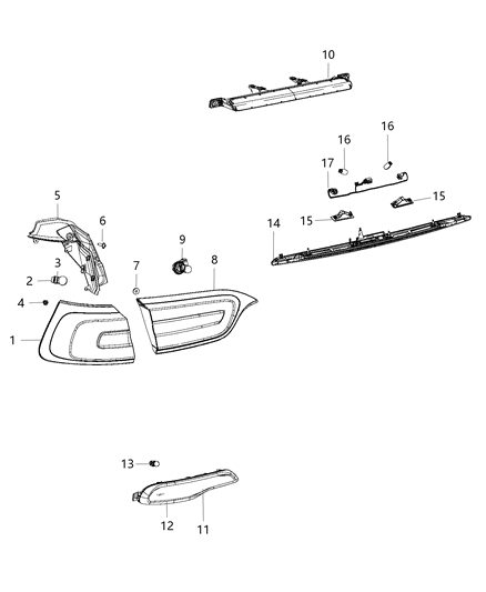 2018 Jeep Cherokee  Nut-Hexagon Diagram for 6102238AA
