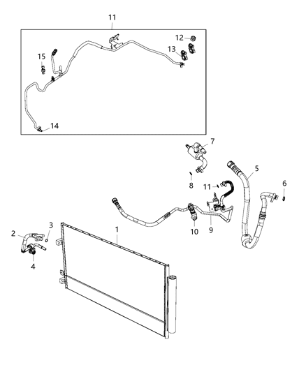 2018 Jeep Renegade  Washer-A/C Line Diagram for 68417934AA