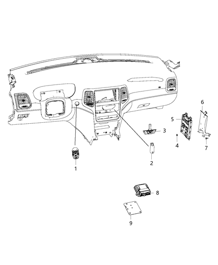 2015 Jeep Grand Cherokee  Switch-Ignition Diagram for 68207000AD