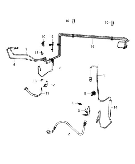 2015 Dodge Charger  Tube-Brake Diagram for 68266972AB
