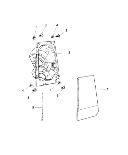 2015 Ram ProMaster 3500  Screw-Pan Head Diagram for 6107054AA