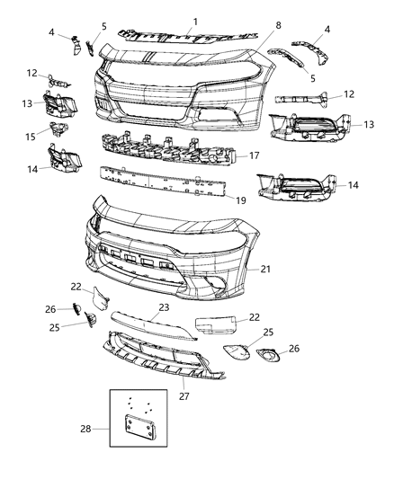 2020 Dodge Charger  Air Duct-Brake Cooling Diagram for 68228404AD