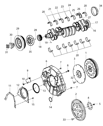2009 Dodge Ram 3500  Seal-Transmission Adapter Diagram for 68038153AA