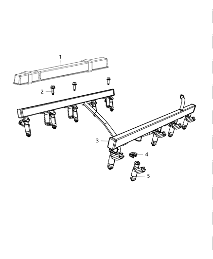 2014 Dodge Viper  Cover-Fuel INJECTOR Diagram for 5038755AA