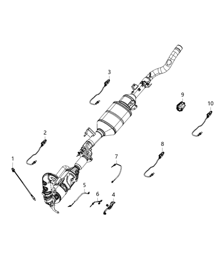 2021 Jeep Wrangler  Sensor-Oxygen Diagram for 68171190AB