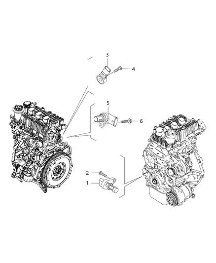 2020 Jeep Renegade  Sensor-CAMSHAFT Diagram for 68439853AA