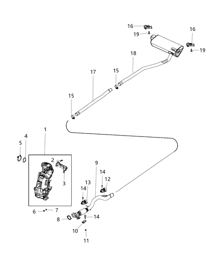 2018 Jeep Compass  Bracket-Exhaust Diagram for 68248075AA