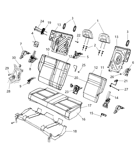 2007 Dodge Caliber  Strap-Seat Diagram for 1DS951KAAA