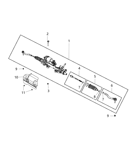 2019 Chrysler Pacifica Nut-Engine Mount Diagram for 6509143AA
