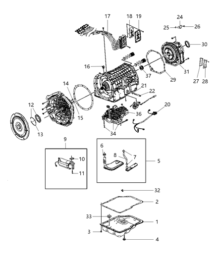 2009 Chrysler Aspen  Seal-Auxiliary Filter Diagram for 68049494AA