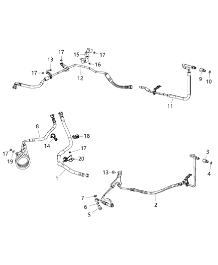 2018 Ram ProMaster 1500  Clip-Tube Diagram for 6510628AA