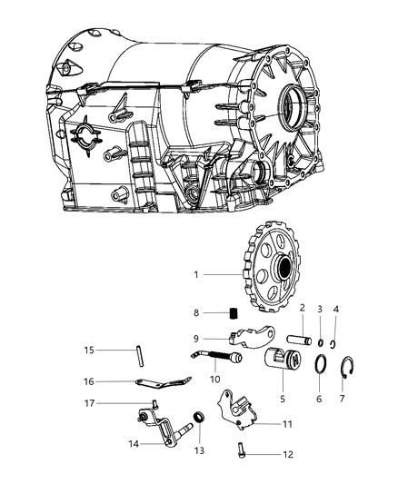 2010 Jeep Commander  SPRAG-Transmission Parking Diagram for 52108180AA