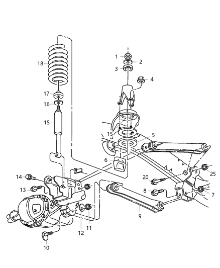 2014 Ram 2500 Front Lower Control Arm Diagram for 68195544AB