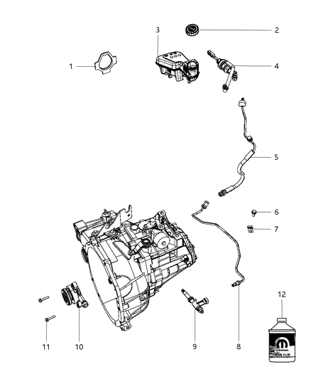 2012 Chrysler 200  Reservoir-Brake Master Cylinder Diagram for 68004709AB