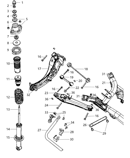 2007 Dodge Caliber  Cover Diagram for 5105949AA