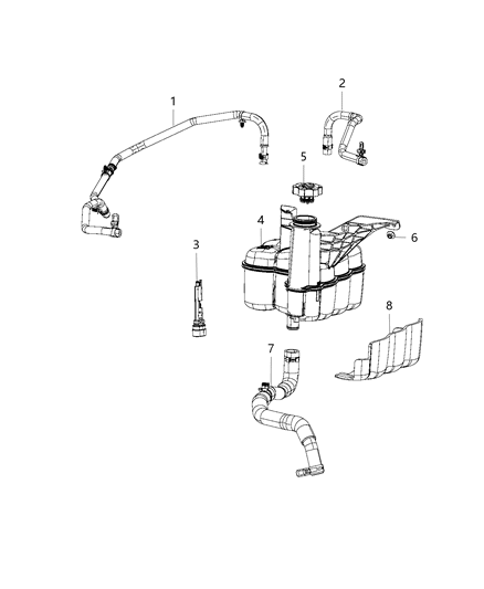 2017 Ram 2500  Bottle-COOLANT Recovery Diagram for 68166475AC