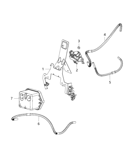 2014 Ram ProMaster 1500  Reservoir-Vacuum Diagram for 68167967AA