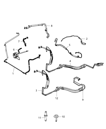 2012 Chrysler Town & Country  Hose-Power Steering Reservoir Diagram for 4721071AD