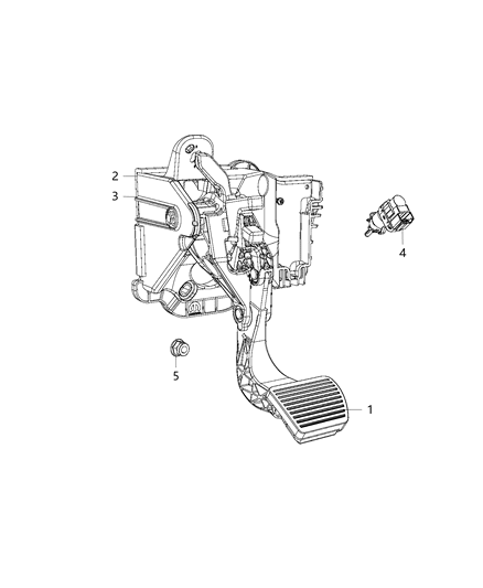 2018 Jeep Compass  Pedal-Brake And Clutch Diagram for 68319941AA