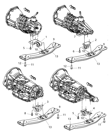 2003 Jeep Liberty  Bolt Diagram for 6505826AA