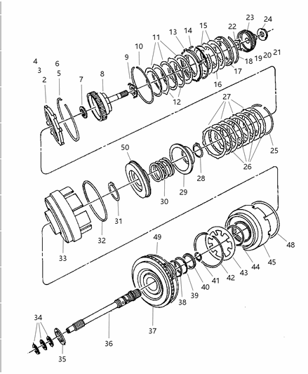 2004 Dodge Dakota  Transmission Transaxle Shaft Packaging Diagram for 4626452AB