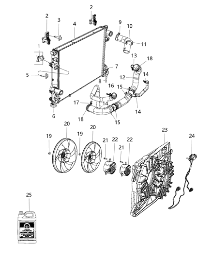 2017 Dodge Charger  Wiring-Fan Motor Diagram for 68050137AB