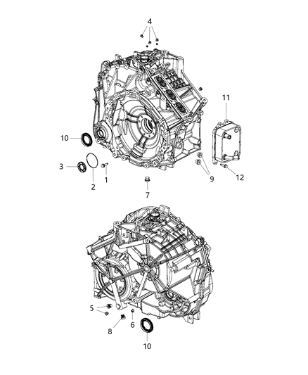 2020 Chrysler Pacifica  Transmission Oil Cooler Diagram for 5192374AB