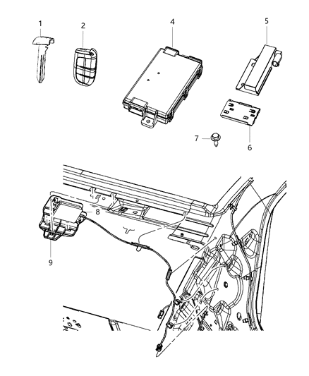 2012 Chrysler 300  Key-Blank Diagram for 68085680AA