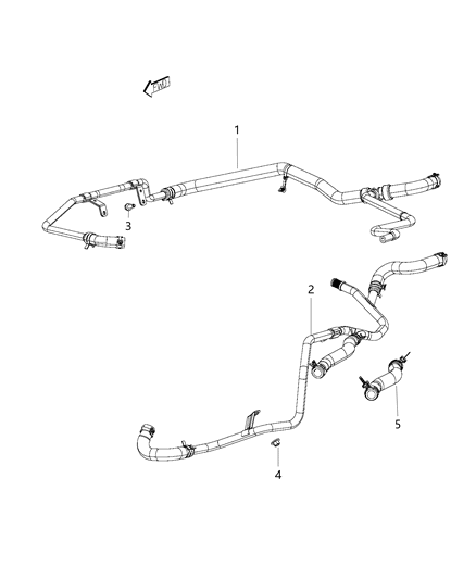 2015 Dodge Charger  Tube-Heater Core Diagram for 68226098AA