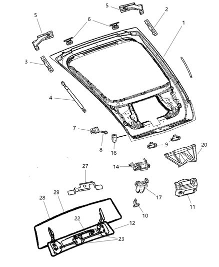 2006 Chrysler Crossfire  Drive-Spoiler Diagram for 5096800AA