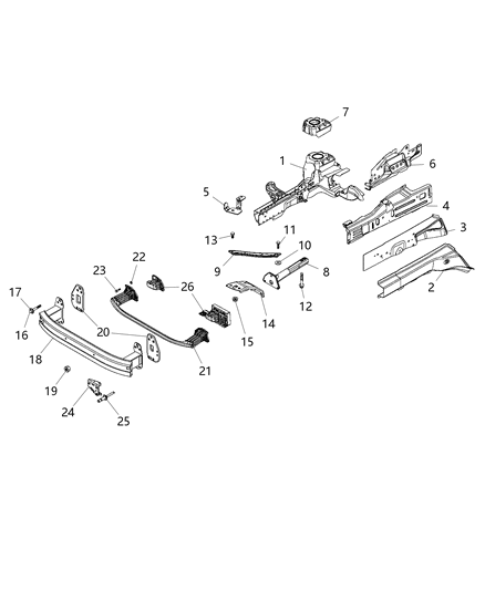 2015 Jeep Renegade  Washer-Flat Diagram for 6106127AA