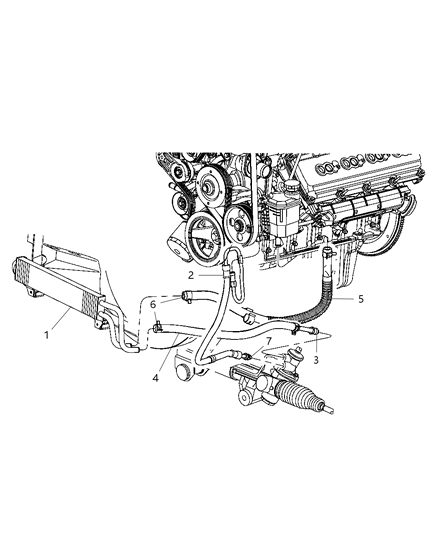 2011 Ram 2500  Line-Power Steering Pressure Diagram for 52122376AD