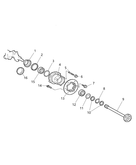 2003 Dodge Sprinter 3500  Tone Ring-Sensor Diagram for 5161914AA