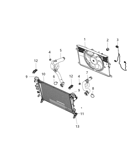 2018 Jeep Renegade  Radiator Drain Cock Diagram for 68269710AA