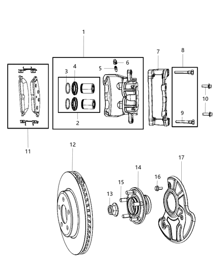2008 Chrysler 300  Brake Rotor Diagram for 4779197AD
