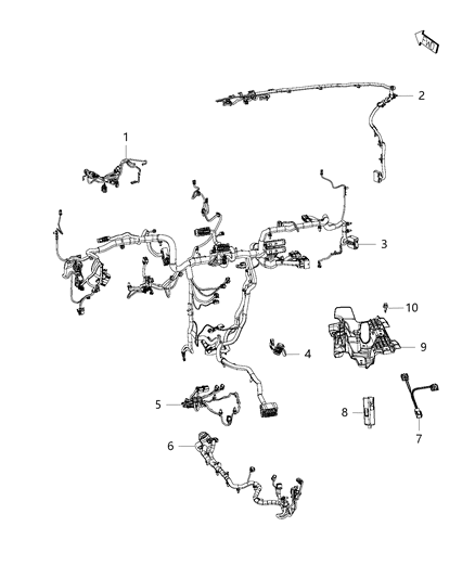 2014 Jeep Cherokee  Bracket-Connector Diagram for 68158536AB
