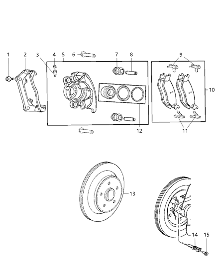 2009 Chrysler Aspen  CALIPER-Disc Brake Diagram for 5179880AB
