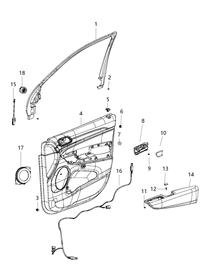 2020 Dodge Durango  Handle-Door Interior Diagram for 68334952AA