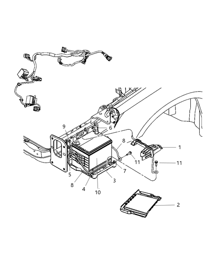 2009 Chrysler Sebring  Battery-Storage Diagram for 4868999AD