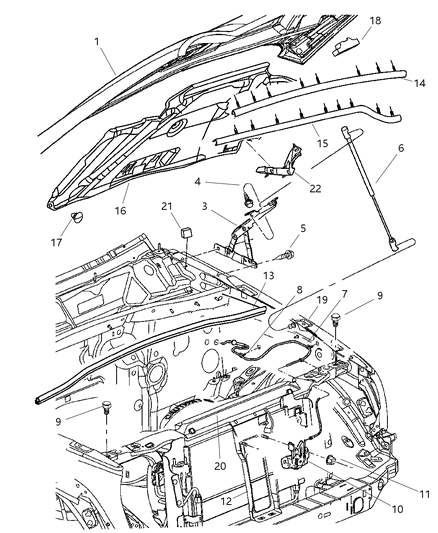 2005 Jeep Liberty Panel-Radiator Diagram for 55176763AF