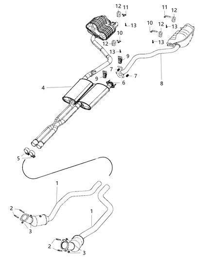 2020 Dodge Charger  MUFFLER-Exhaust Diagram for 68271452AB
